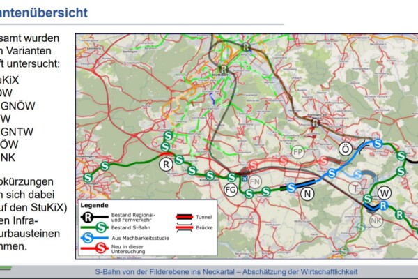 Bahn von westlichen Fildern nach Wendlingen?