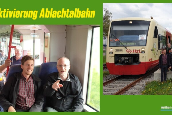 Reaktivierung der Ablachtalbahn? Auf Testfahrt.