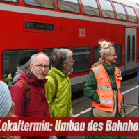 Intensive Gespräche im Bahnknoten Aulendorf!